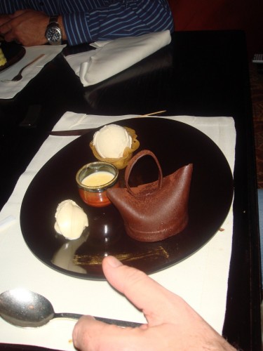 a chocolate purse a chocolate purse